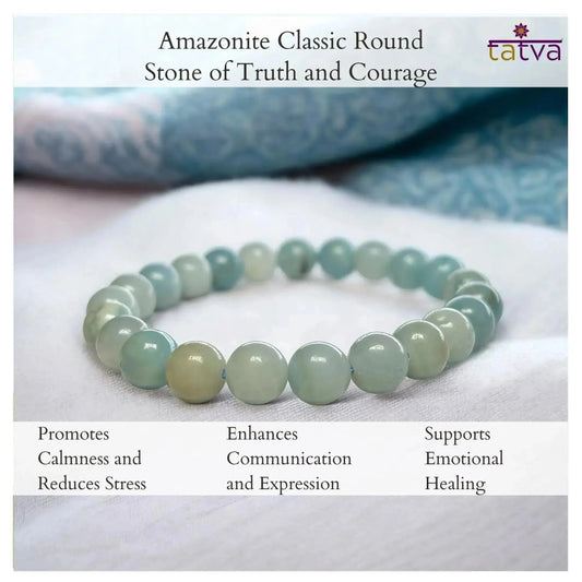 Amazonite - Stone of Emotional Balance and Stress Relief - Classic Round