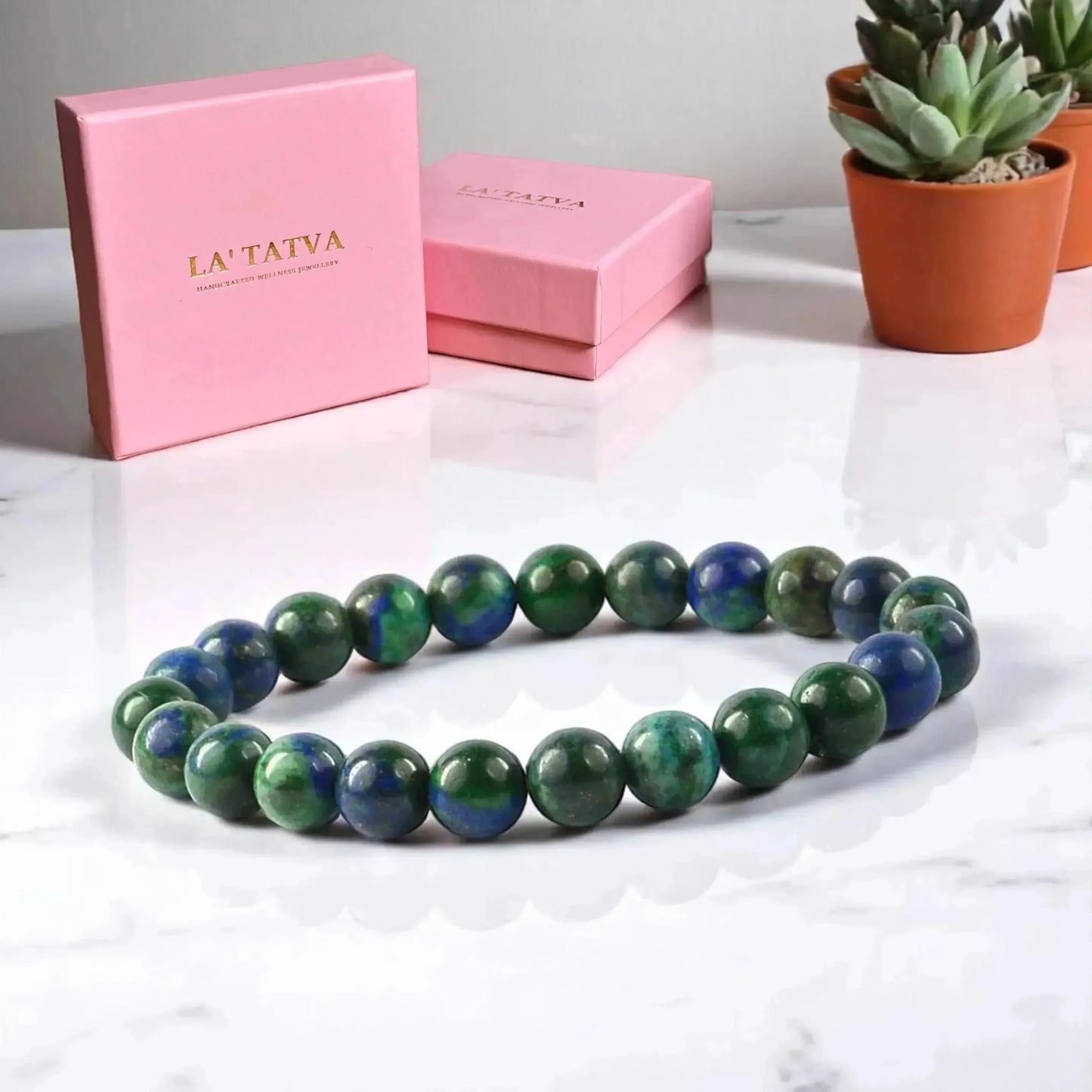 Azurite Bracelet - Stone of Inner Vision - Classic Round