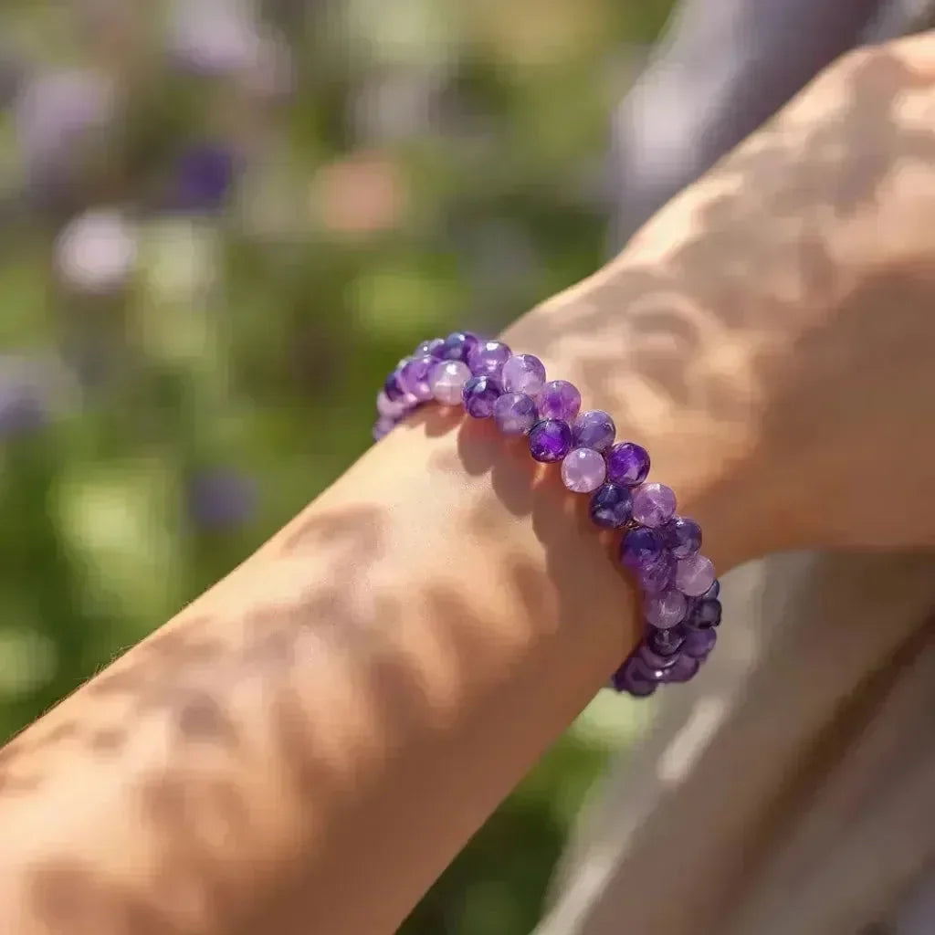 Amethyst Bracelet - The Master Healer - Elegant Diamond