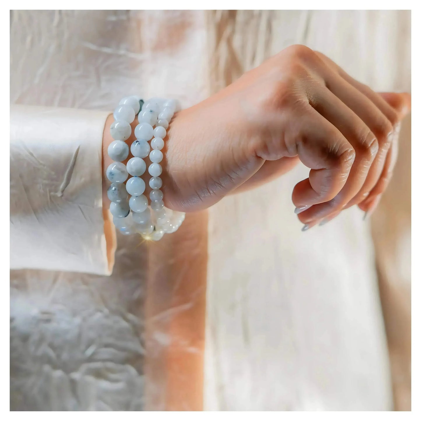 White Moonstone Classic Round - Fortune Stone