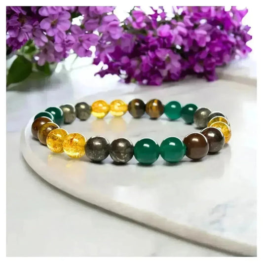 Wealth - Mixel Stones Bracelet - Classic Round