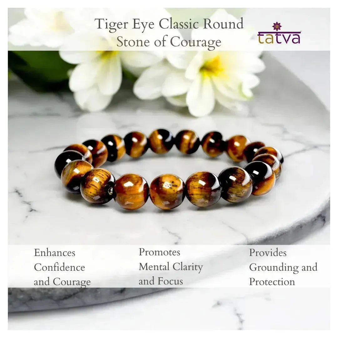 Protection and Grounding Crystal - Tiger Eye Classic Round