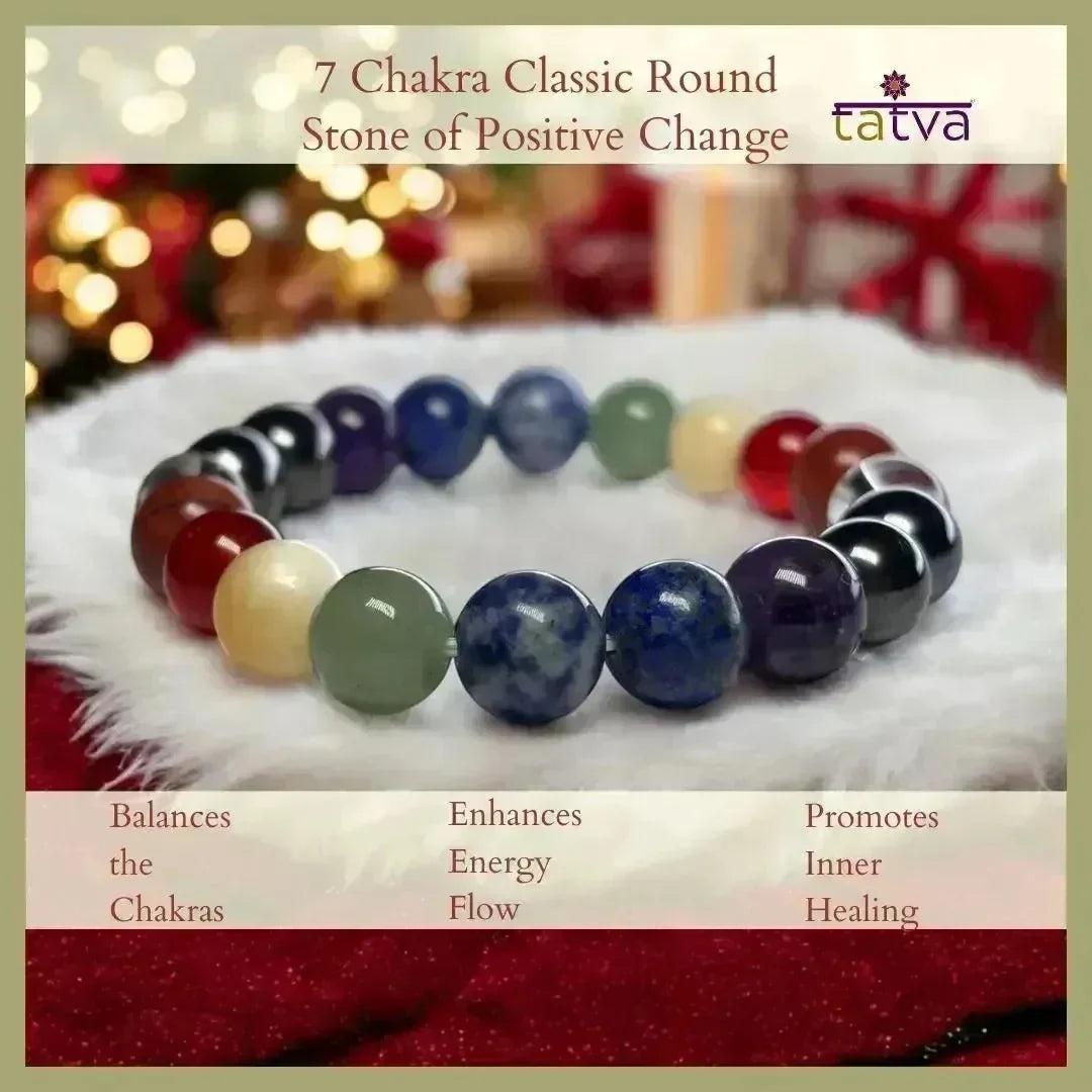 Self Healing 7 Chakra Mixel Bracelet - Classic Round