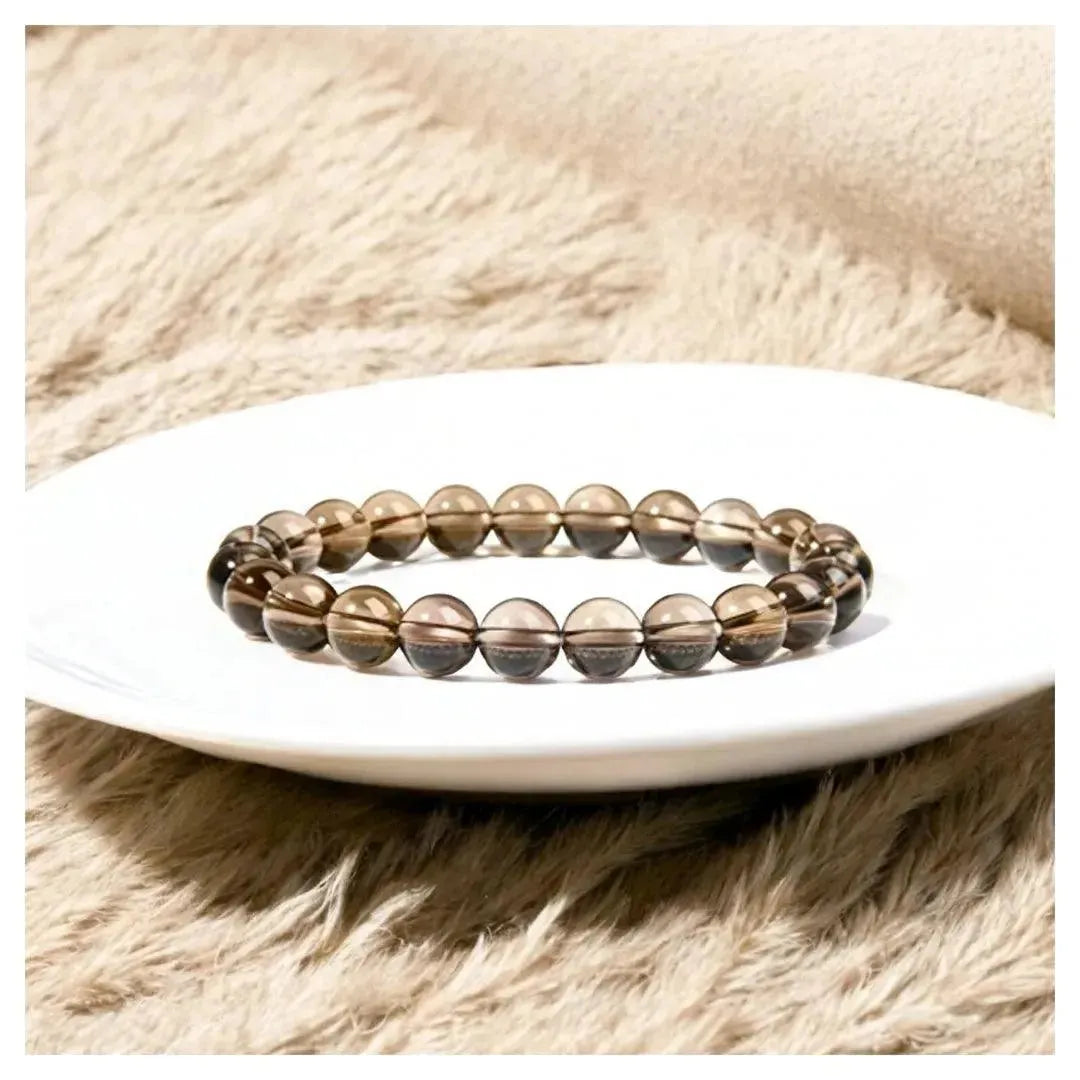 Stone of Stability - Smoky Quartz Bracelet - Classic Round