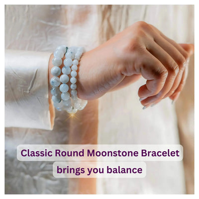 White Moonstone Classic Round - Fortune Stone