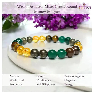Wealth - Mixel Stones Bracelet - Classic Round