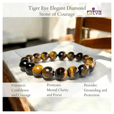 Protection and Grounding Crystal - Tiger Eye Elegant Diamond