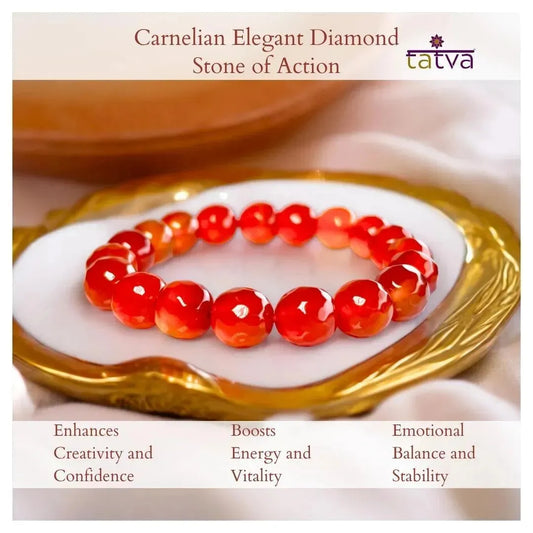 Stone of Action - Carnelian Elegant Diamond