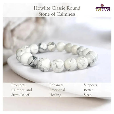 Howlite Bracelet - Classic Round