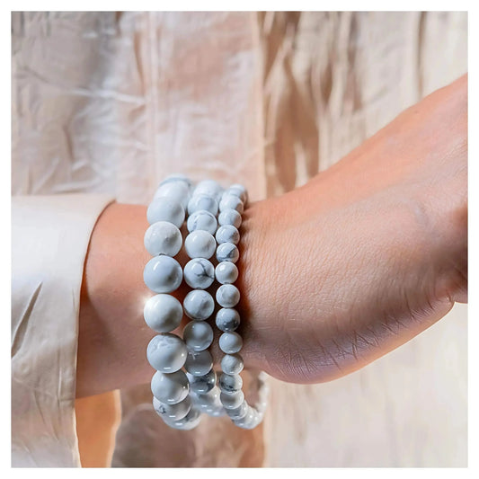 Howlite Bracelet - Classic Round